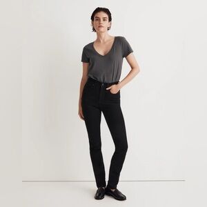 Madewell Stovepipe Black Denim High Waist Jeans Women’s Size 29p